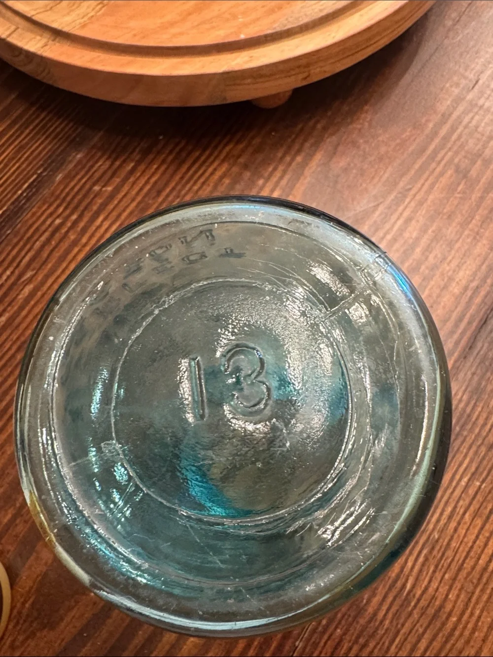 Ball Aqua Blue Glass Mason Jar - Classic Storage vintage Jar #13